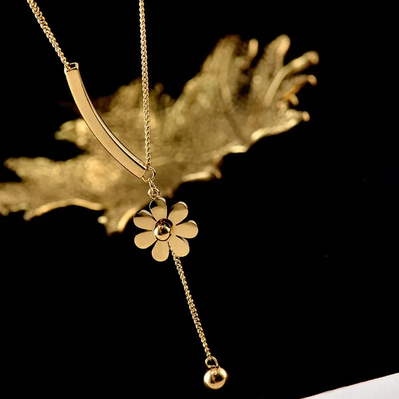 316L Stainless Steel  Hot Sale Beautiful Flower Hanging Chain