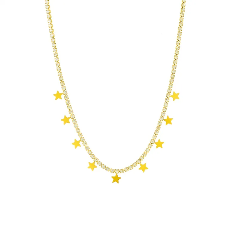 316L Stainless Steel Star Pentagram Pendant Necklace For Women