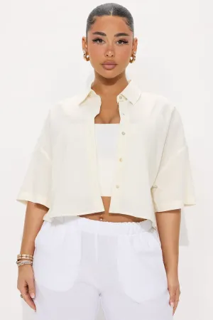 Adaline Linen Shirt - White