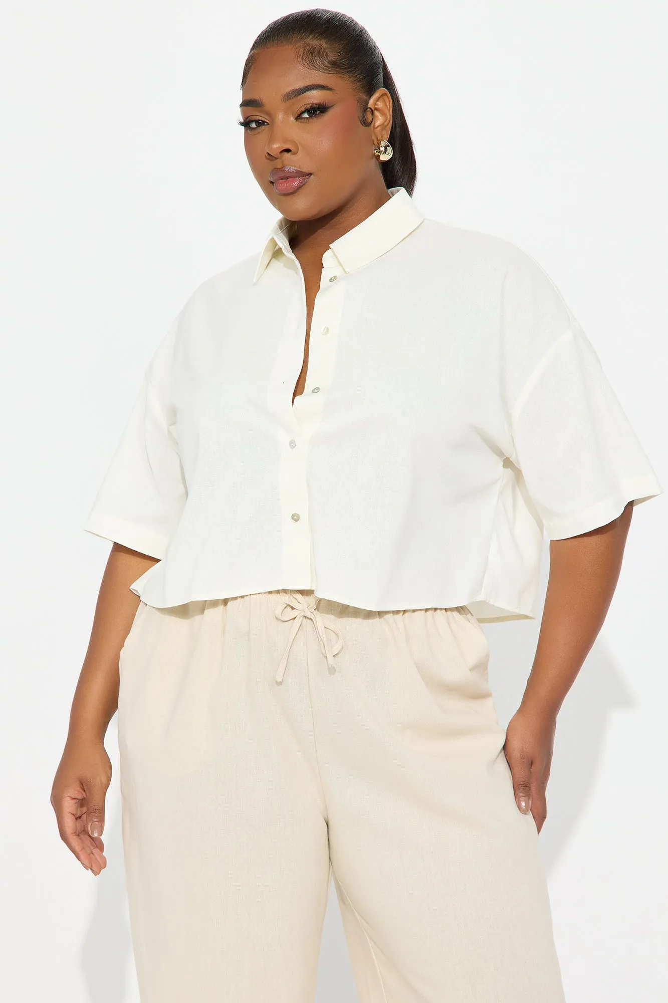 Adaline Linen Shirt - White