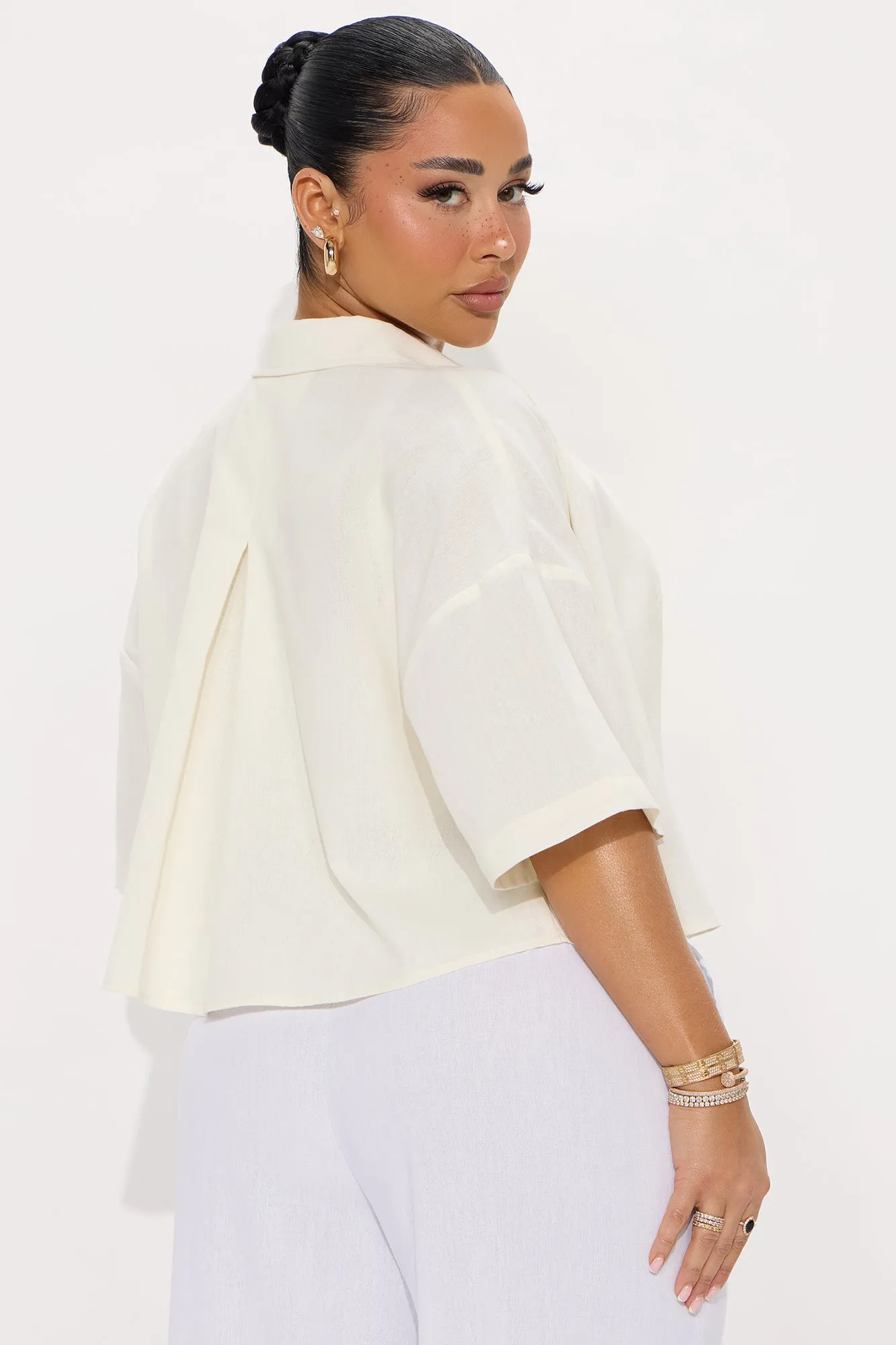Adaline Linen Shirt - White