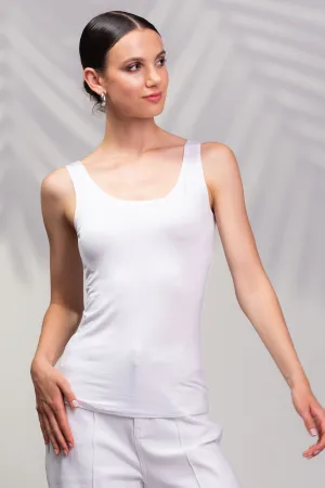 Alison Sheri White Basic Vest TAS01S25
