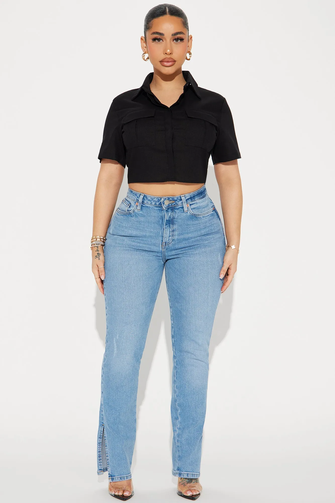 Allegra Linen Shirt - Black