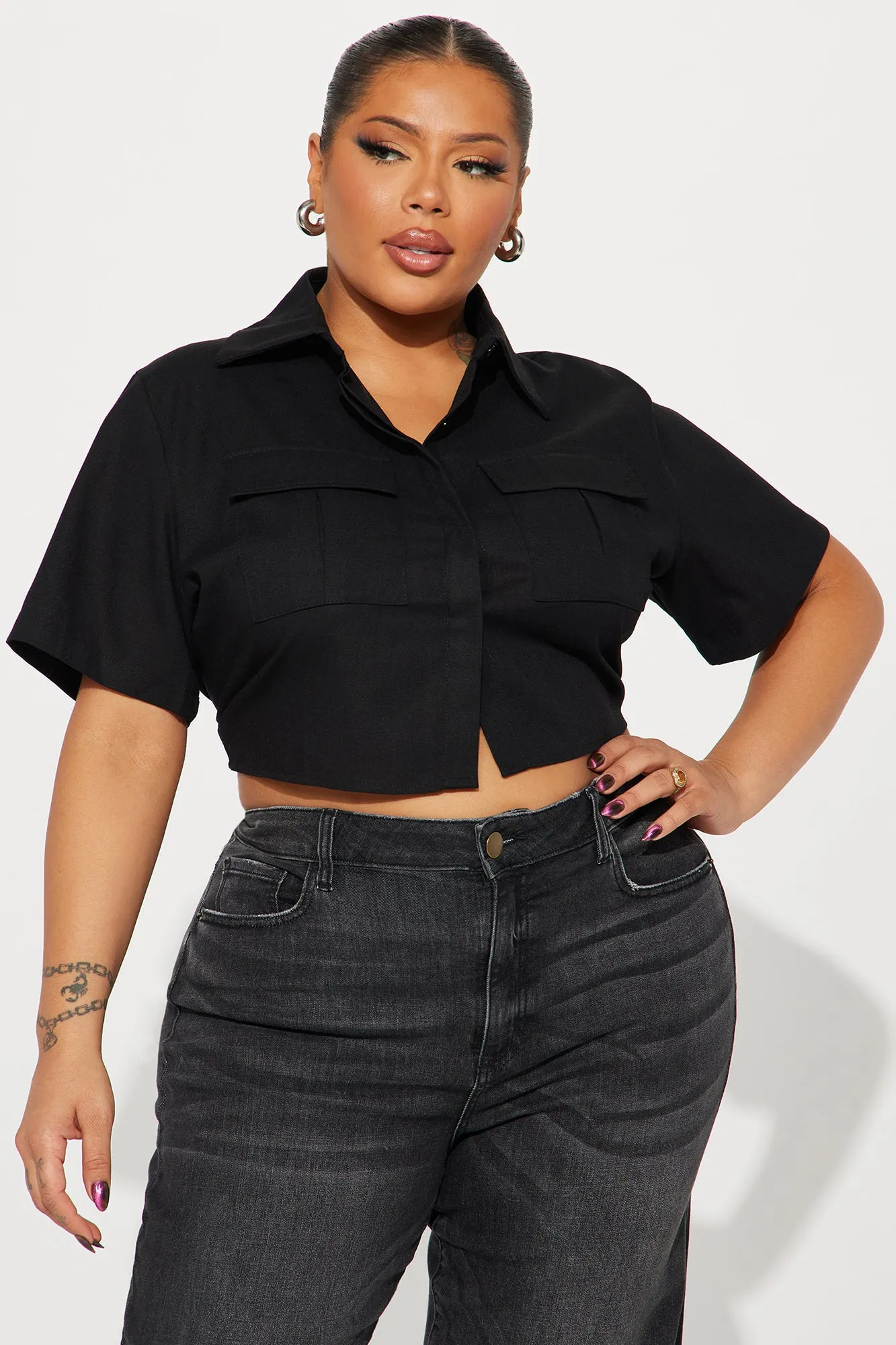 Allegra Linen Shirt - Black