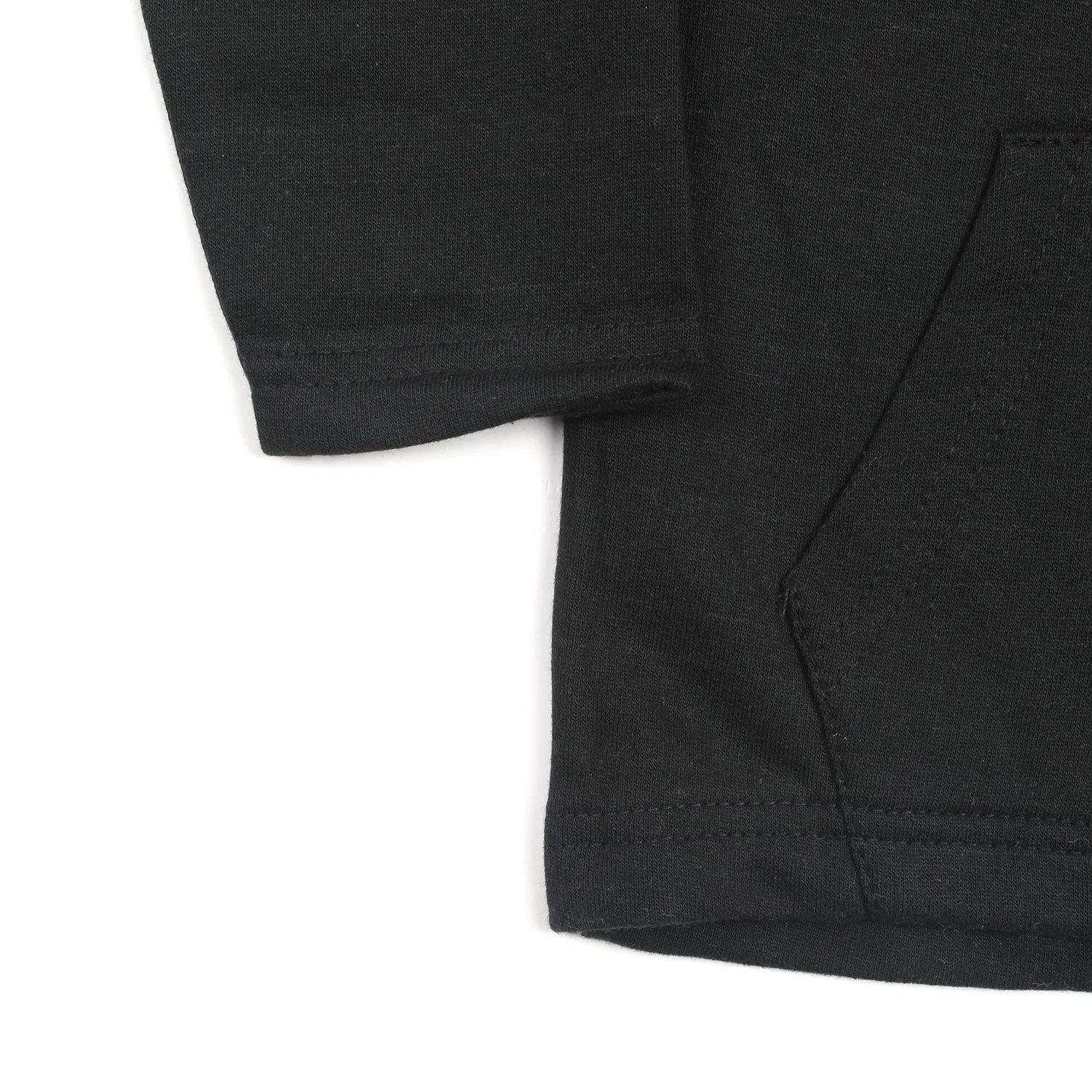 Boys Full Sleeves Hoodie Jacket - Black