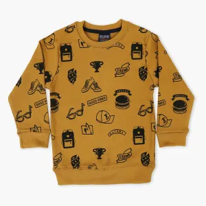 Boys Full Sleeves SweatShirt - Brown