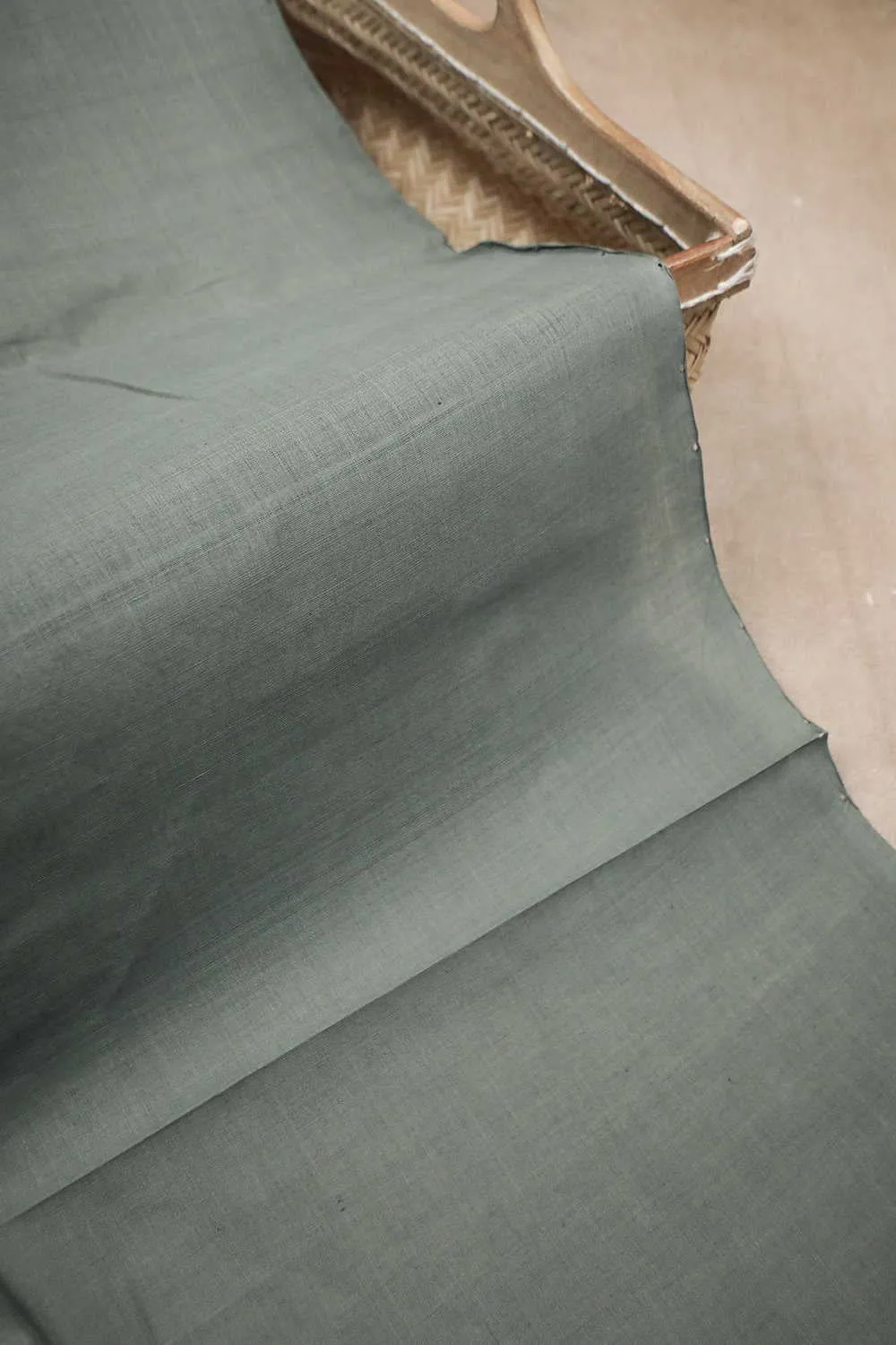 Cement Grey Mangalagiri Plain Cotton Fabric