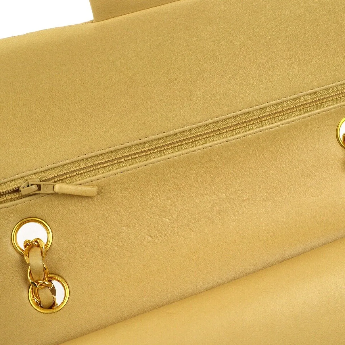 Chanel Beige Lambskin Medium Classic
