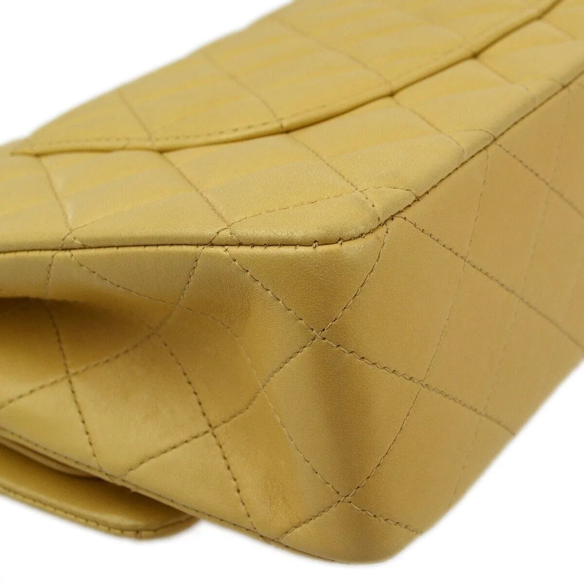 Chanel Beige Lambskin Medium Classic