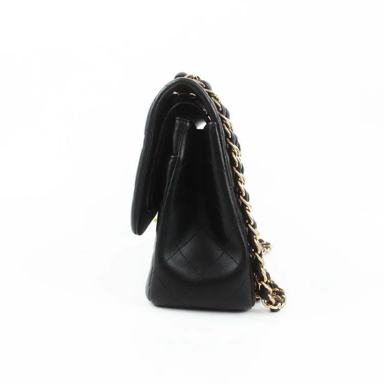 Chanel CF Classic Flap Jumbo Black Lambskin Bag 2019