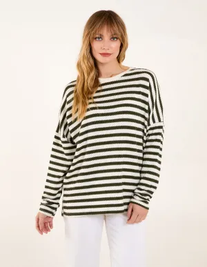 Cut and Sew Knit Stripe Top