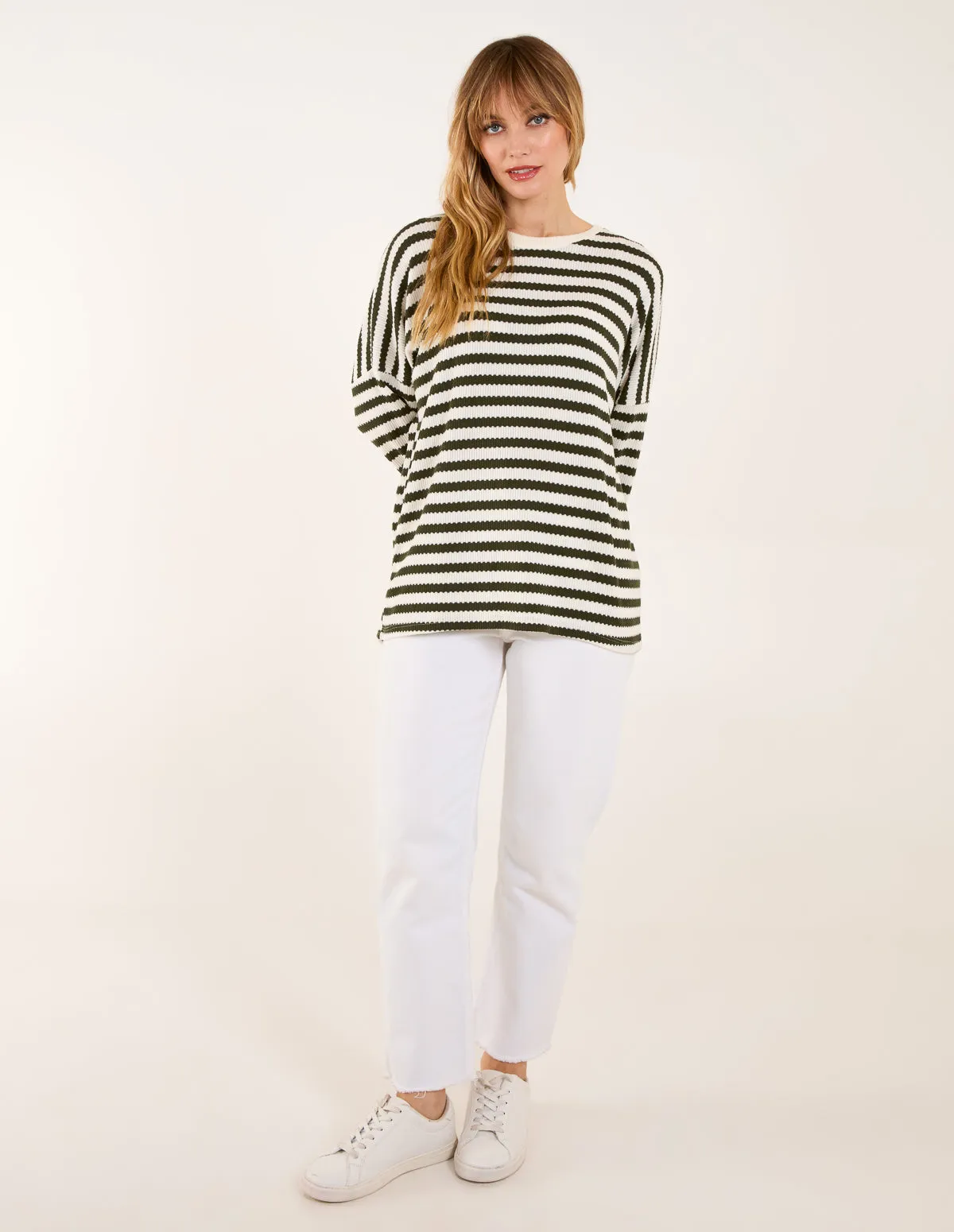 Cut and Sew Knit Stripe Top