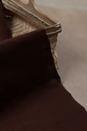 Deep Brown Handwoven Mangalagiri Cotton Fabric