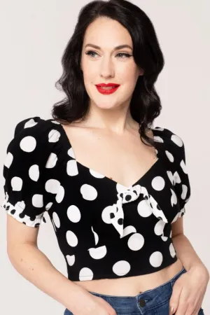 Dolores Polka Dot Top by Hell Bunny