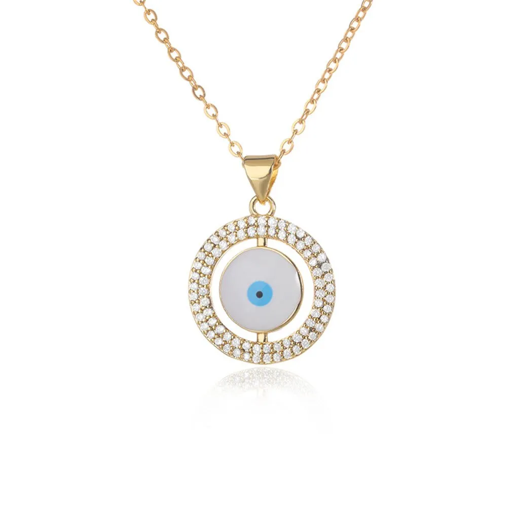FASHION ZIRCON EVIL EYE DREAMCATCHER PENDANT NECKLACE HEART FOR WOMEN VINTAGE DEVIL CHOKER CUBA CHARM JEWELRY