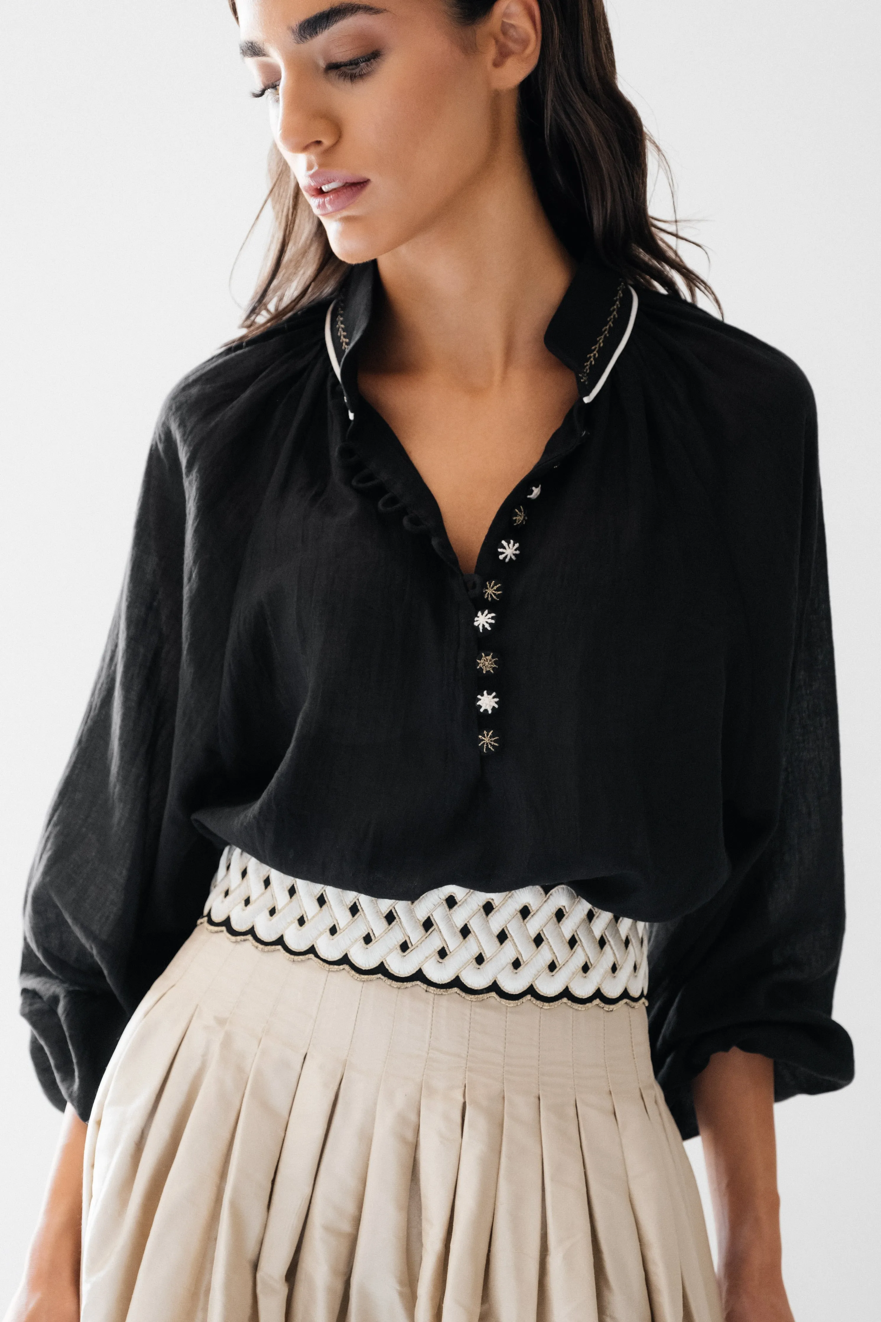 Golab Blouse - Black & Ivory (Limited Edition)