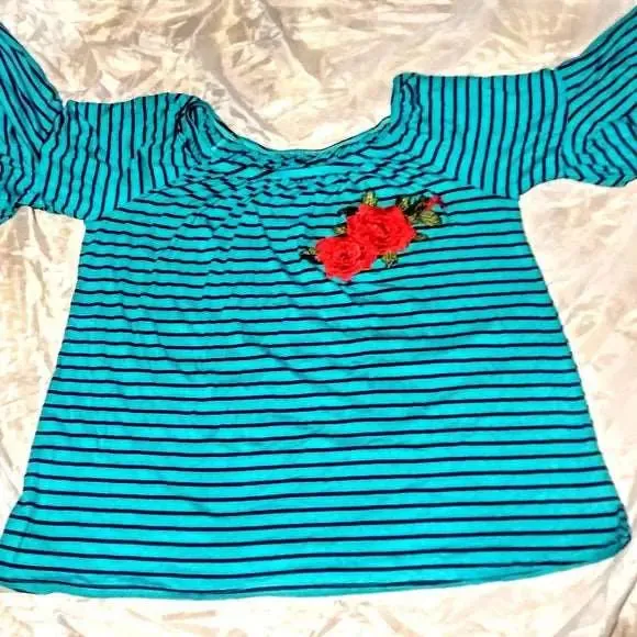 Green Off the Shoulder Top