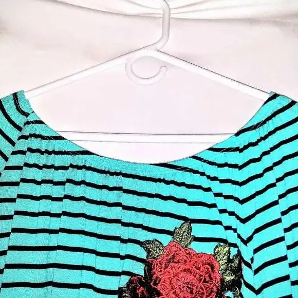 Green Off the Shoulder Top