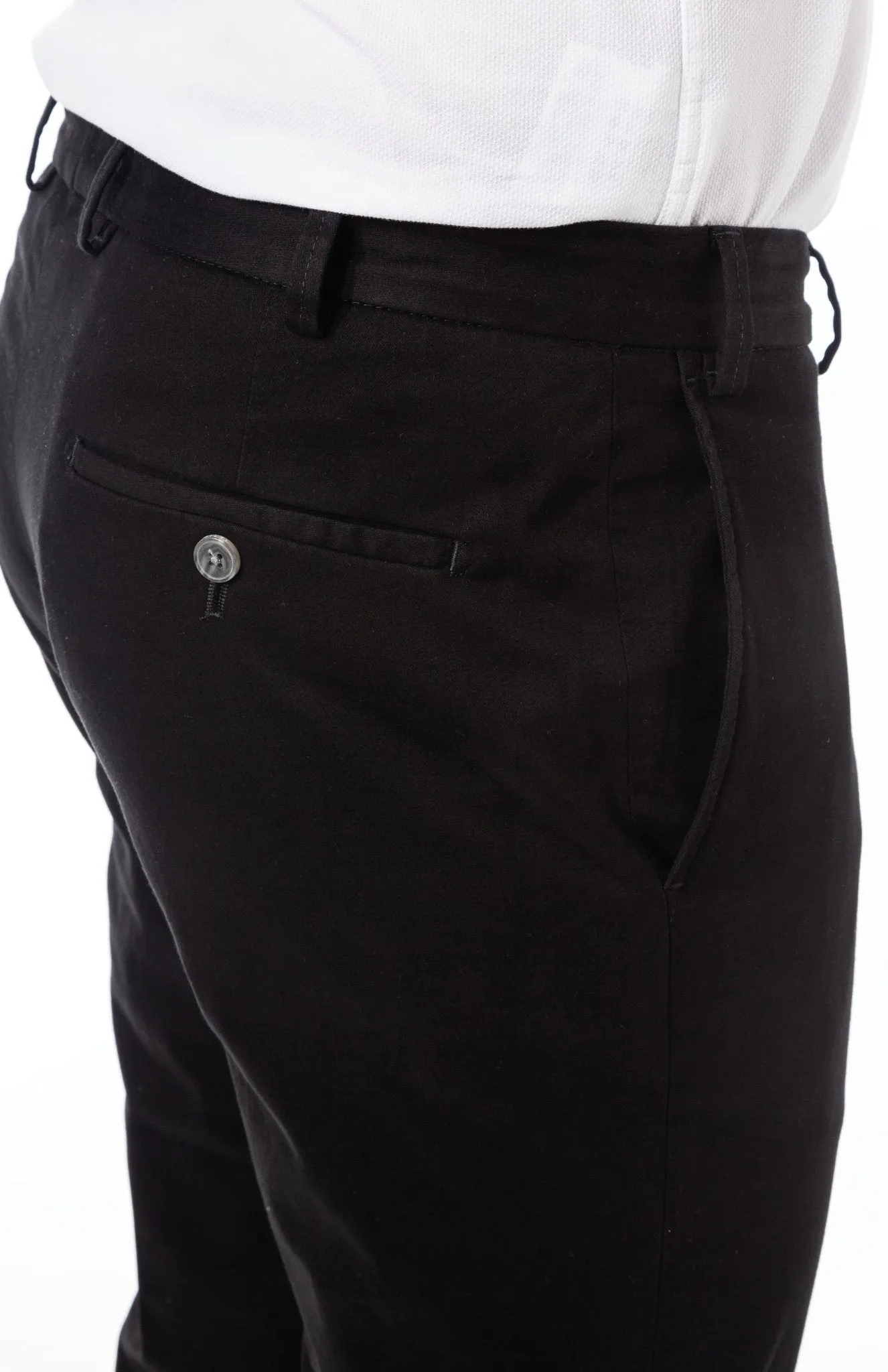 HENRY SARTORIAL X HILTL Chino with Slant Pocket BLACK