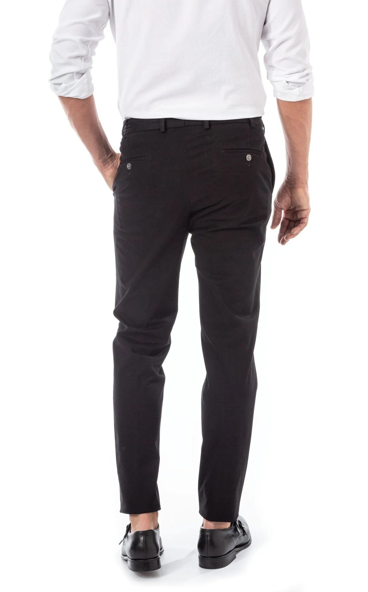 HENRY SARTORIAL X HILTL Chino with Slant Pocket BLACK