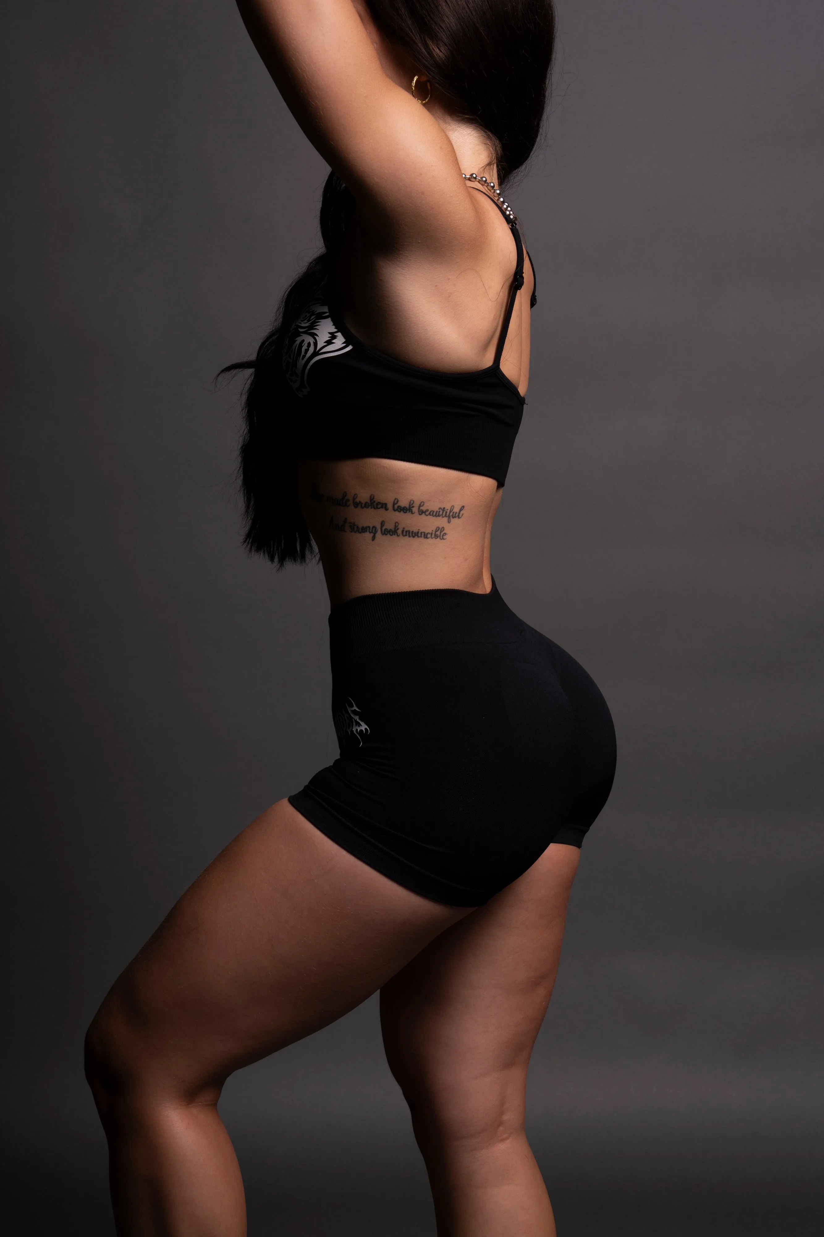 Hesh Everson Seamless "Katya" Shorts in Black