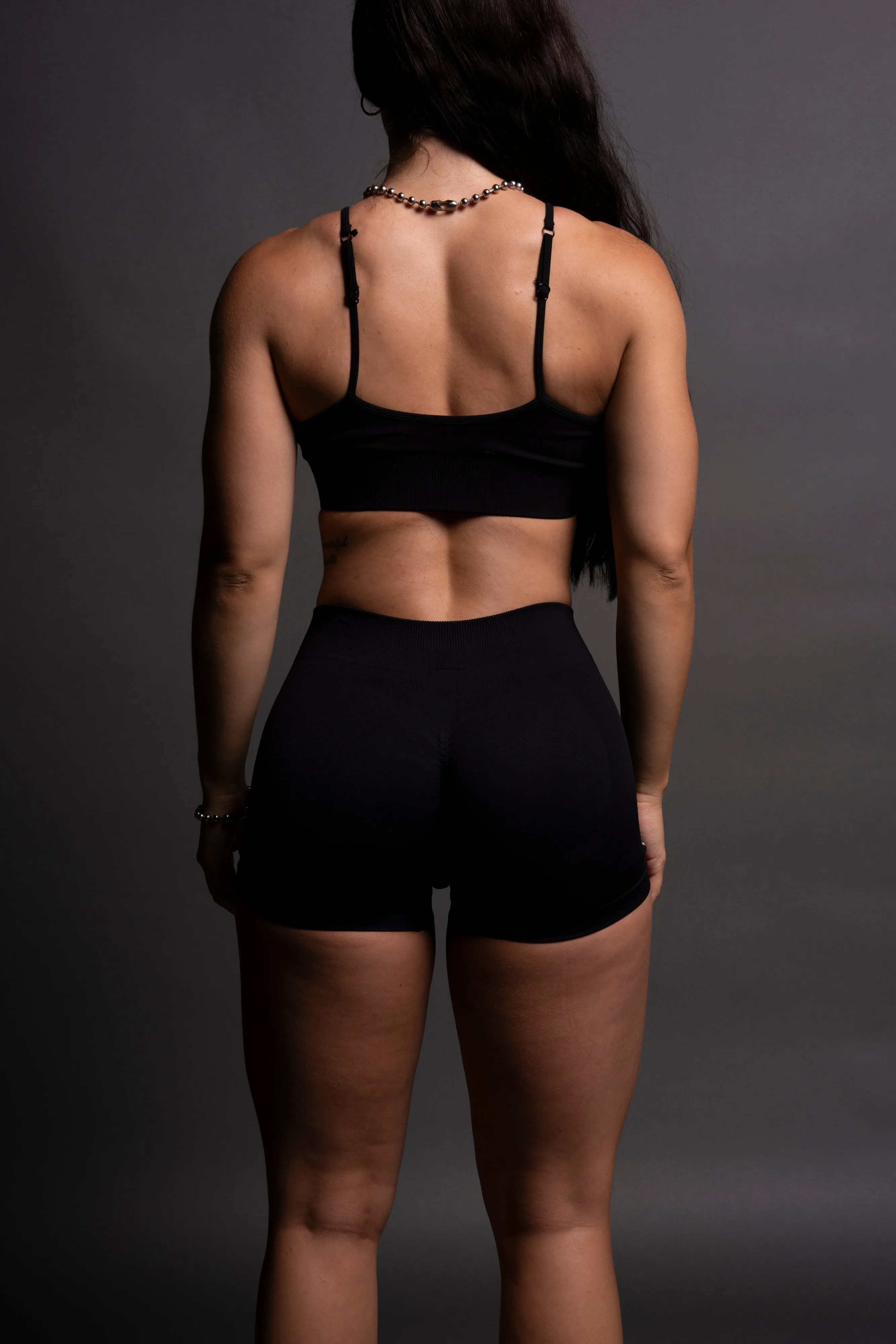 Hesh Everson Seamless "Katya" Shorts in Black