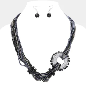iLLASPARKZ Knot Seed Beaded Multi Layered Necklace