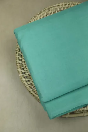 Jade Green Mangalagiri Plain Cotton Fabric