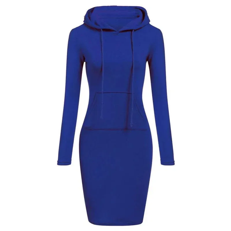 Ladies Dress Autumn Women Hooded Dresses Hoodies Women Sweatshirts Women Hoodies Dress Tops Ladies Clothing