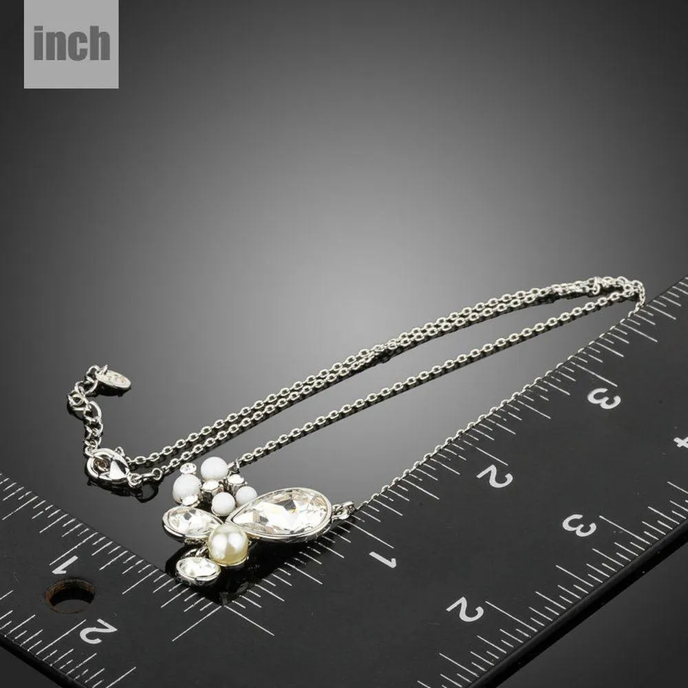 Long Chain Pearl Pendant Necklace KPN0197