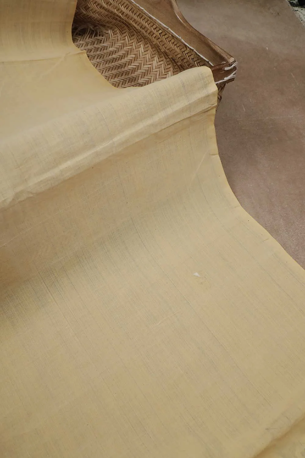 Mild Yellow Mangalagiri Cotton Fabric