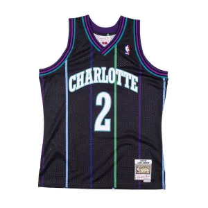 Mitchell & Ness Charlotte Hornets Larry Johnson Reload Swingman Jersey - Black