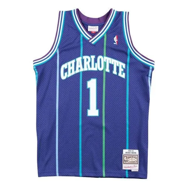 Mitchell & Ness Charlotte Hornets Muggsy Bogues Alternate 1994-95 Swingman Jersey Purple
