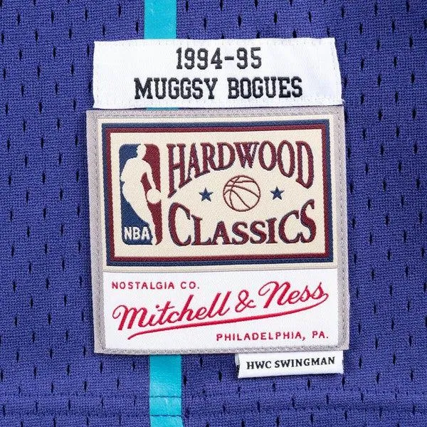 Mitchell & Ness Charlotte Hornets Muggsy Bogues Alternate 1994-95 Swingman Jersey Purple