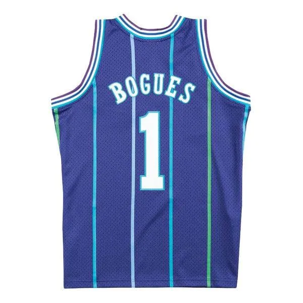 Mitchell & Ness Charlotte Hornets Muggsy Bogues Alternate 1994-95 Swingman Jersey Purple