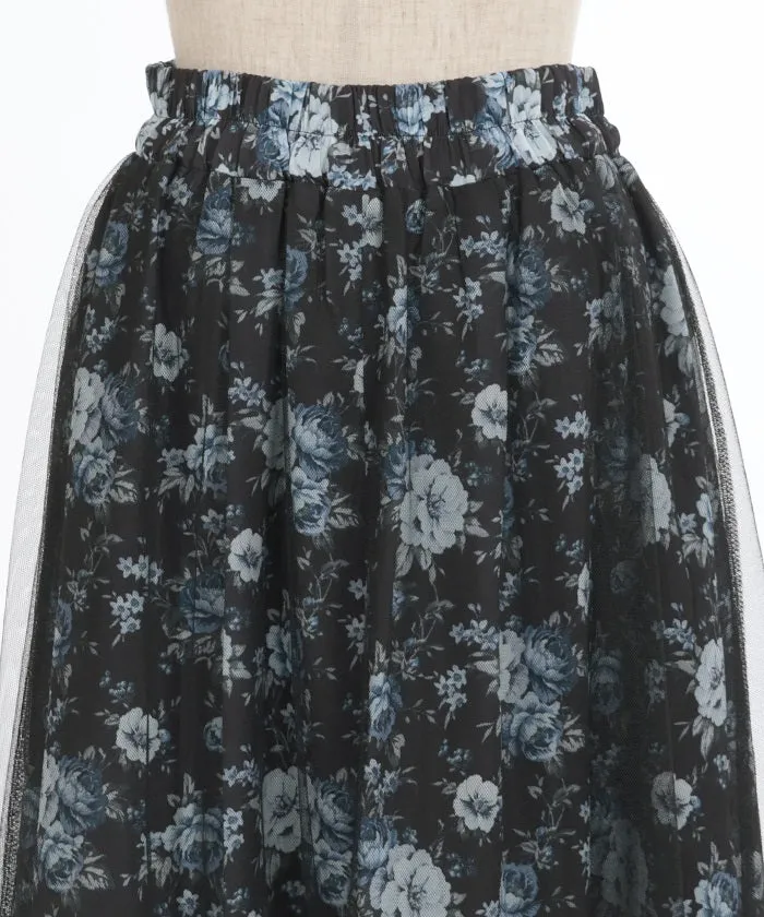 Multi Way Lace Floral Pattern Skirt