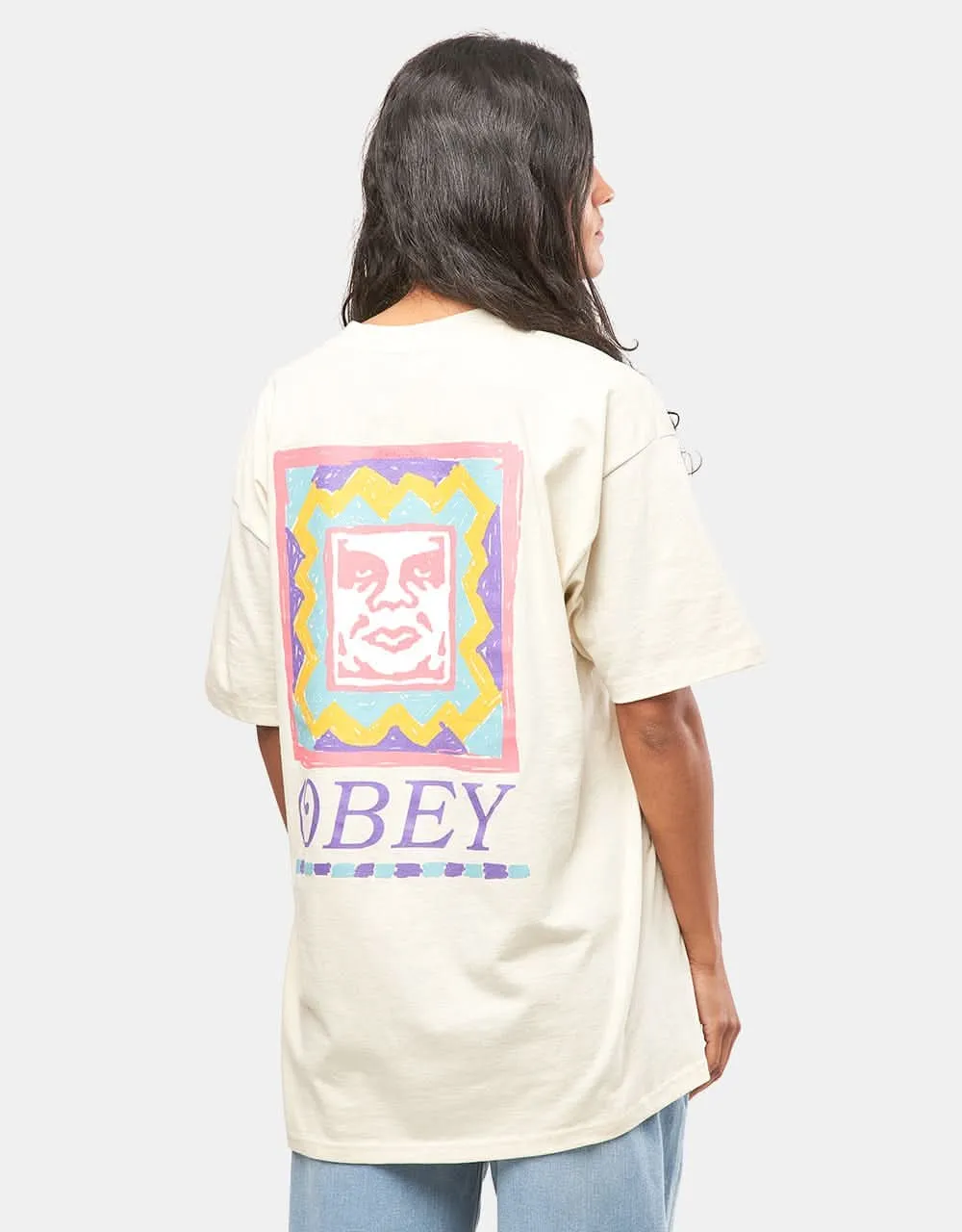 Obey Throwback T-Shirt - Cream
