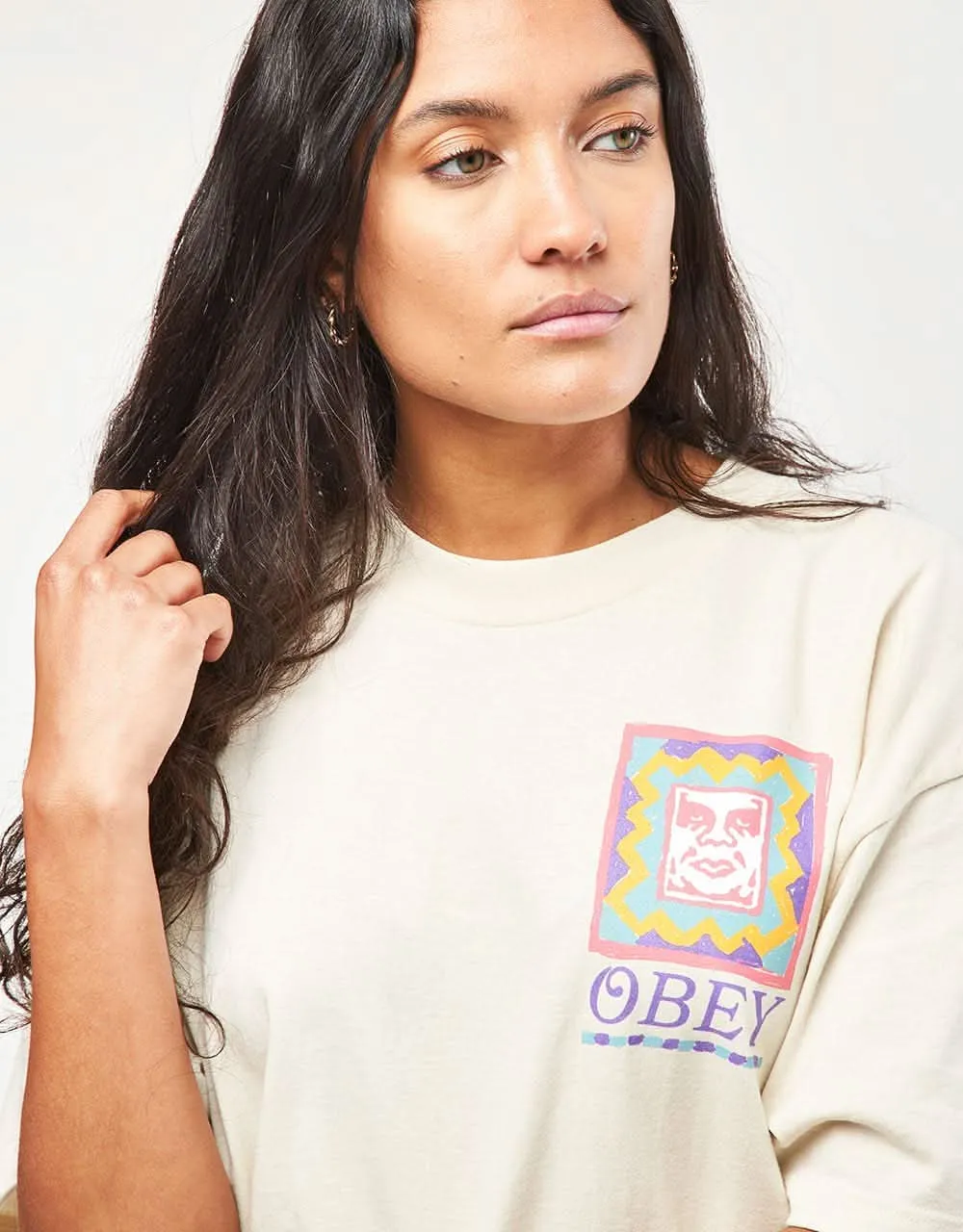 Obey Throwback T-Shirt - Cream