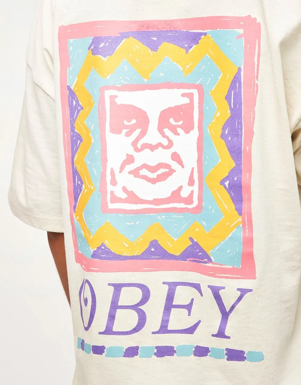 Obey Throwback T-Shirt - Cream