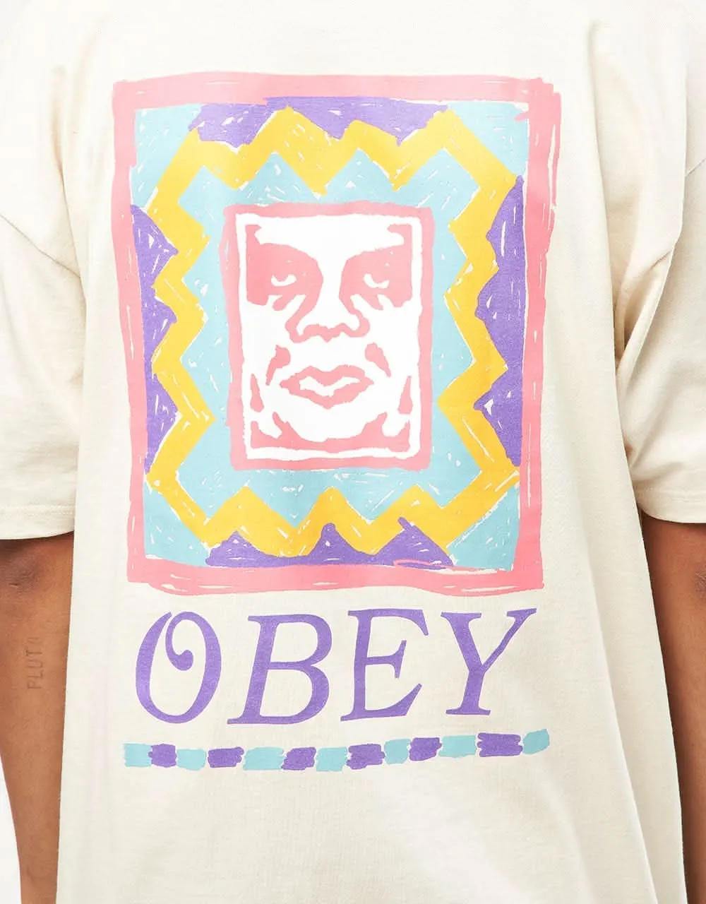 Obey Throwback T-Shirt - Cream