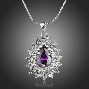 Purple Cubic Zirconia Necklace KPN0124