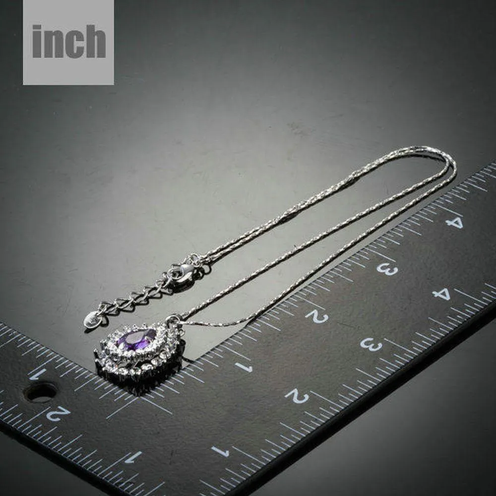 Purple Cubic Zirconia Necklace KPN0124