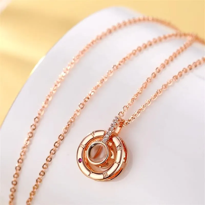 "ILY" Projection Necklace (100 languages)