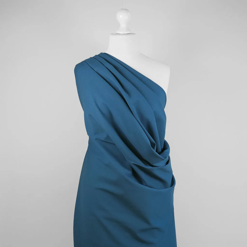 Rome - Petrol, Viscose Rich Heavy Ponte de Roma Stretch Fabric