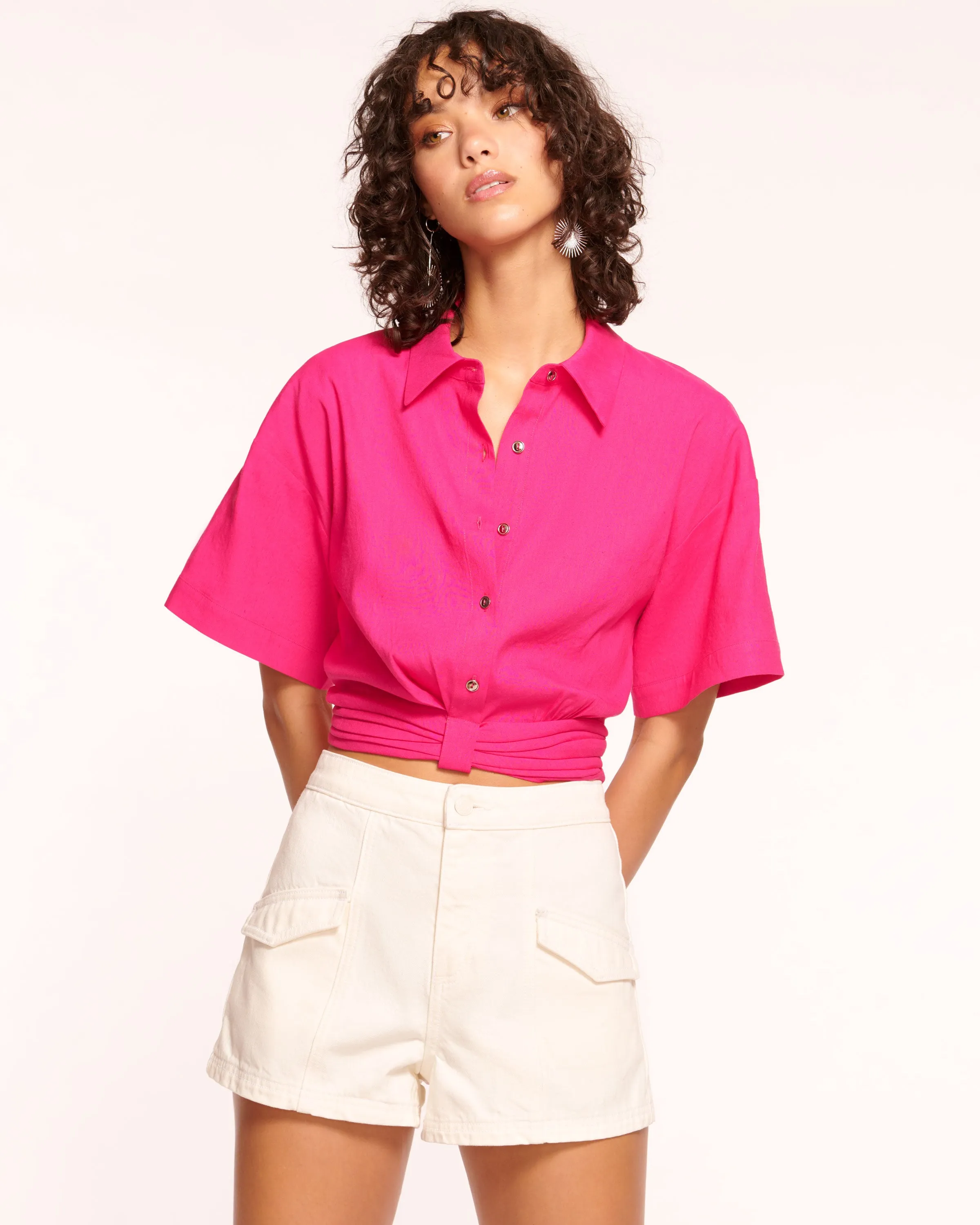 Rosa Short Sleeve Button Down Top