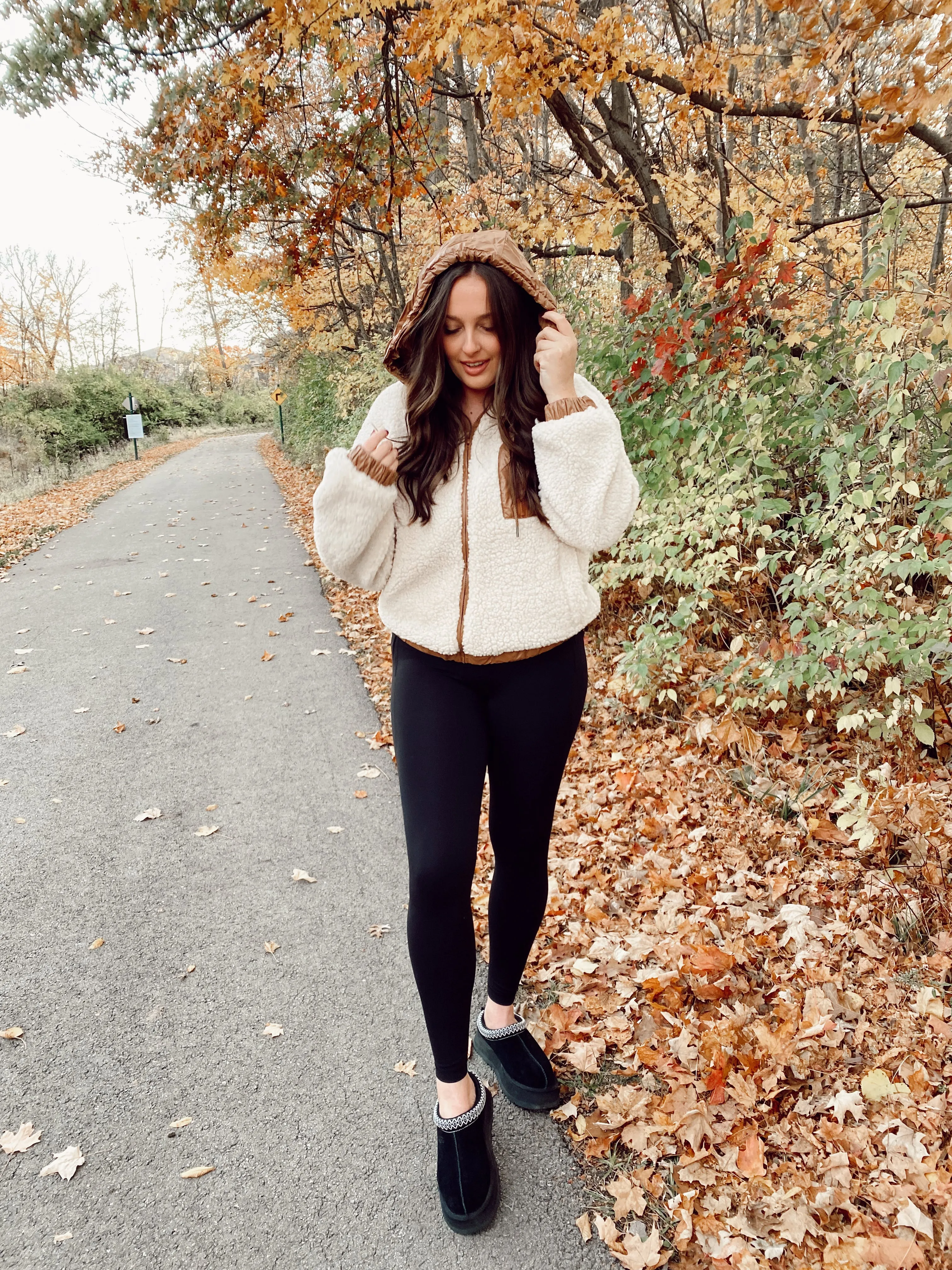 Sherpa Hooded Nylon Jacket