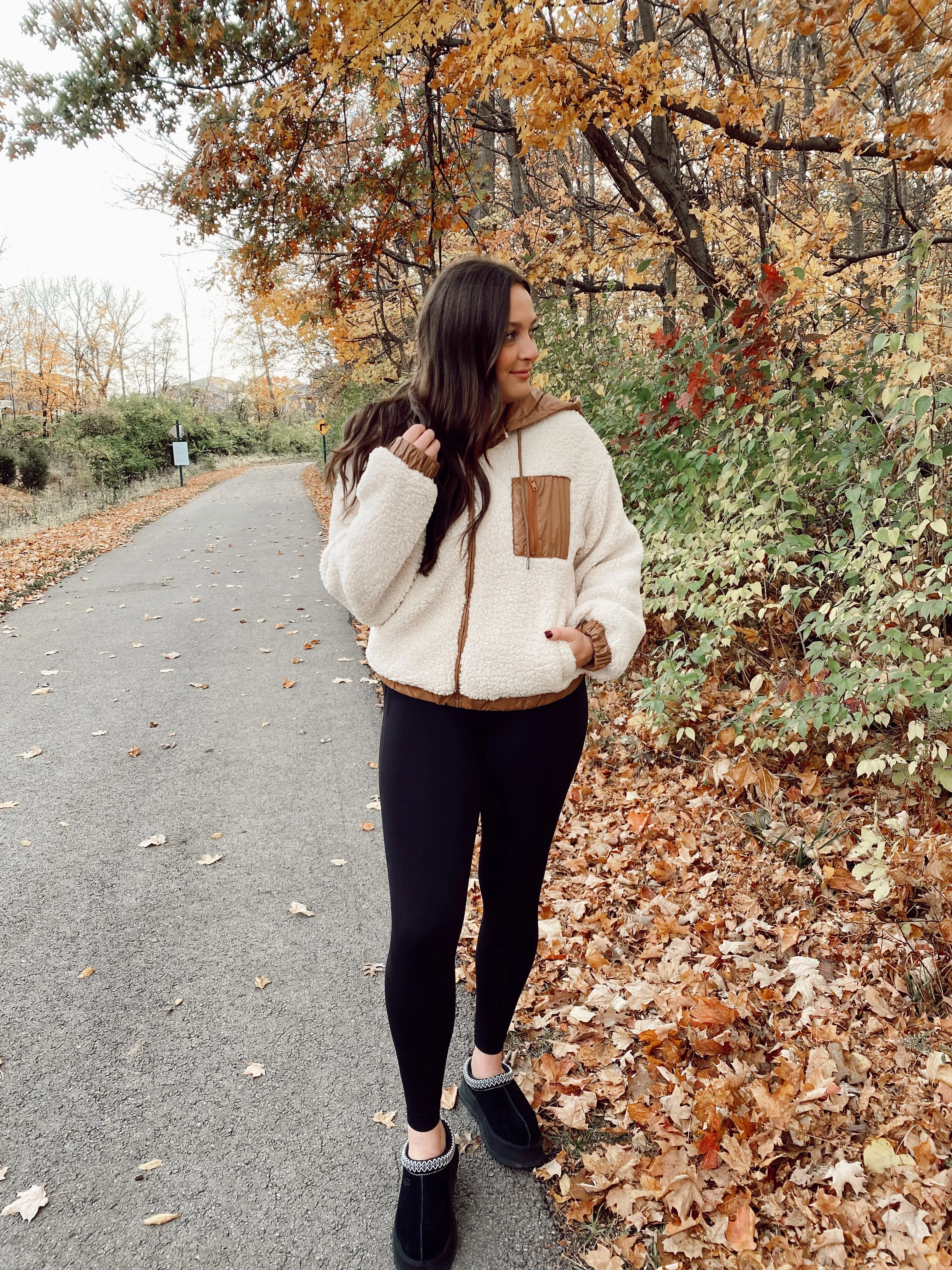 Sherpa Hooded Nylon Jacket