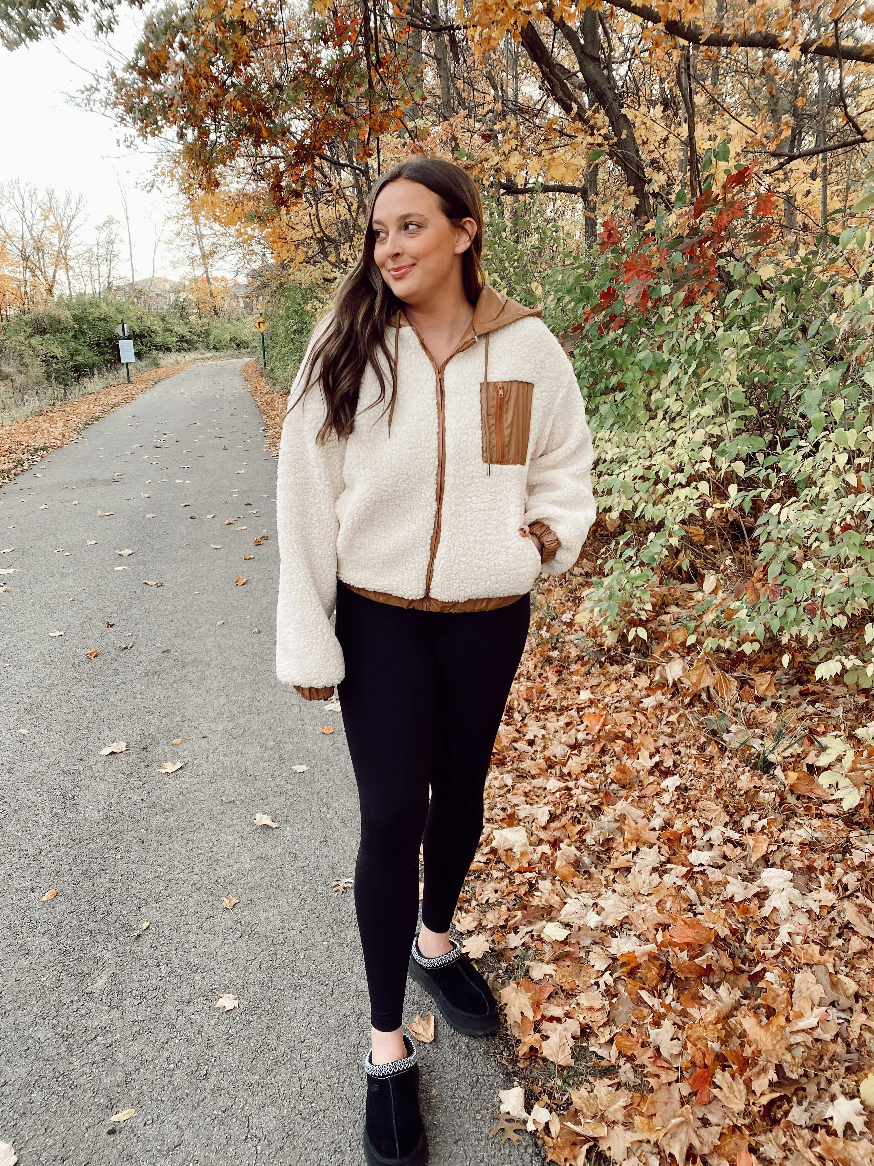 Sherpa Hooded Nylon Jacket