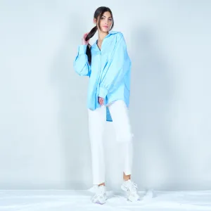 Statement bow-back button-up blouse wholesale