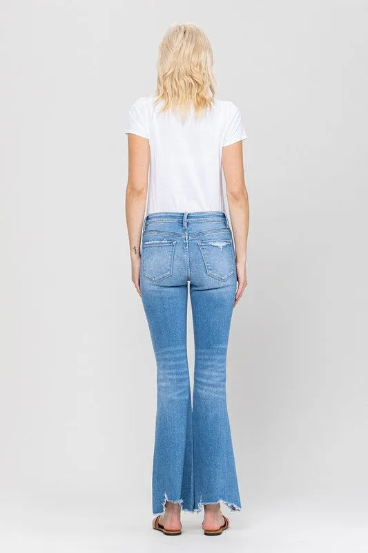 Stretch Denim Flare leg Jean